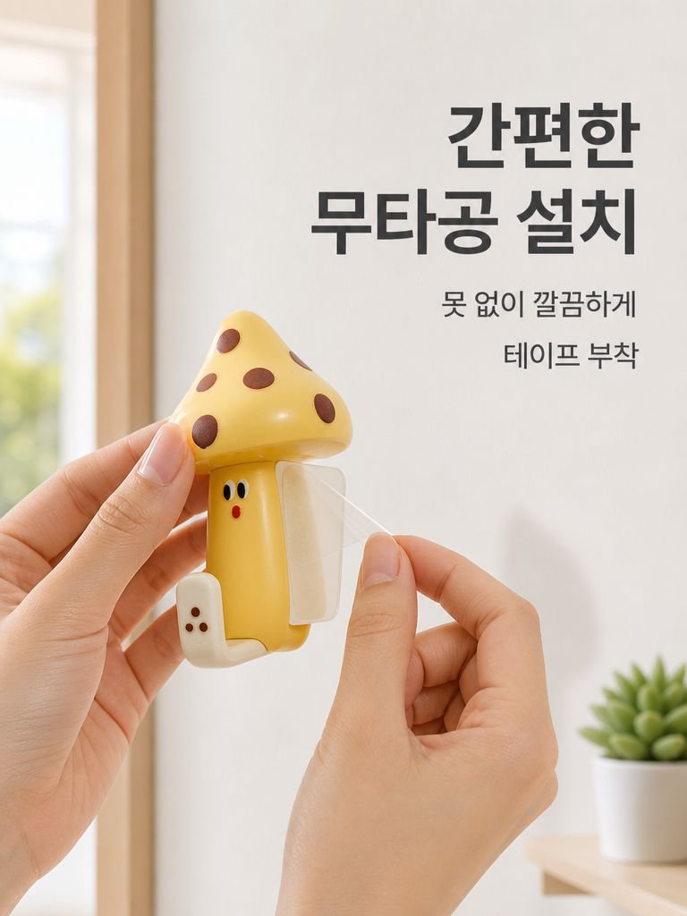 버섯 모양 귀여운 후크