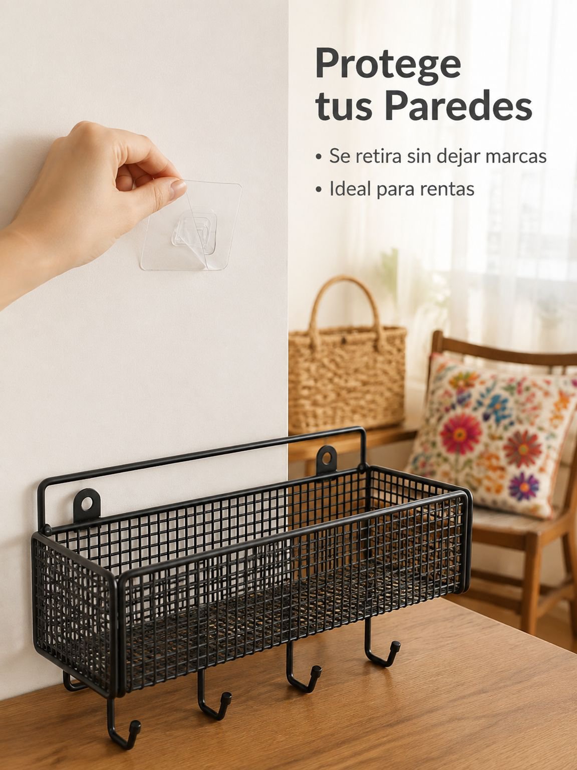 Perfecto organizador para dormitorio, mantén tus objetos siempre a la mano