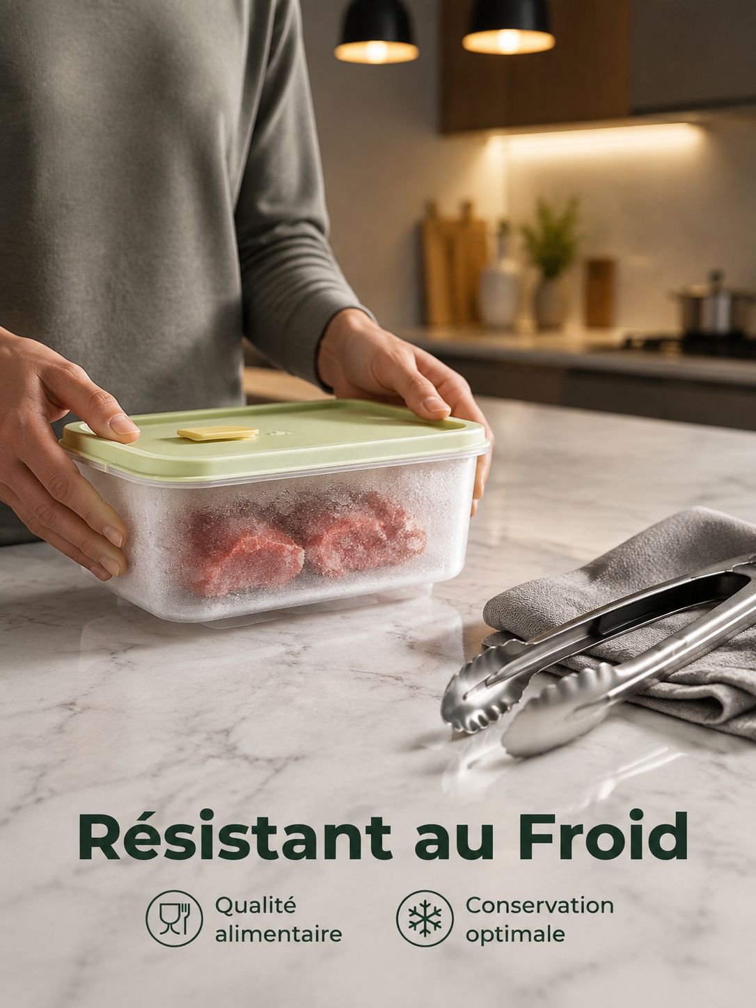 Boîte séparatrice de viande congelée