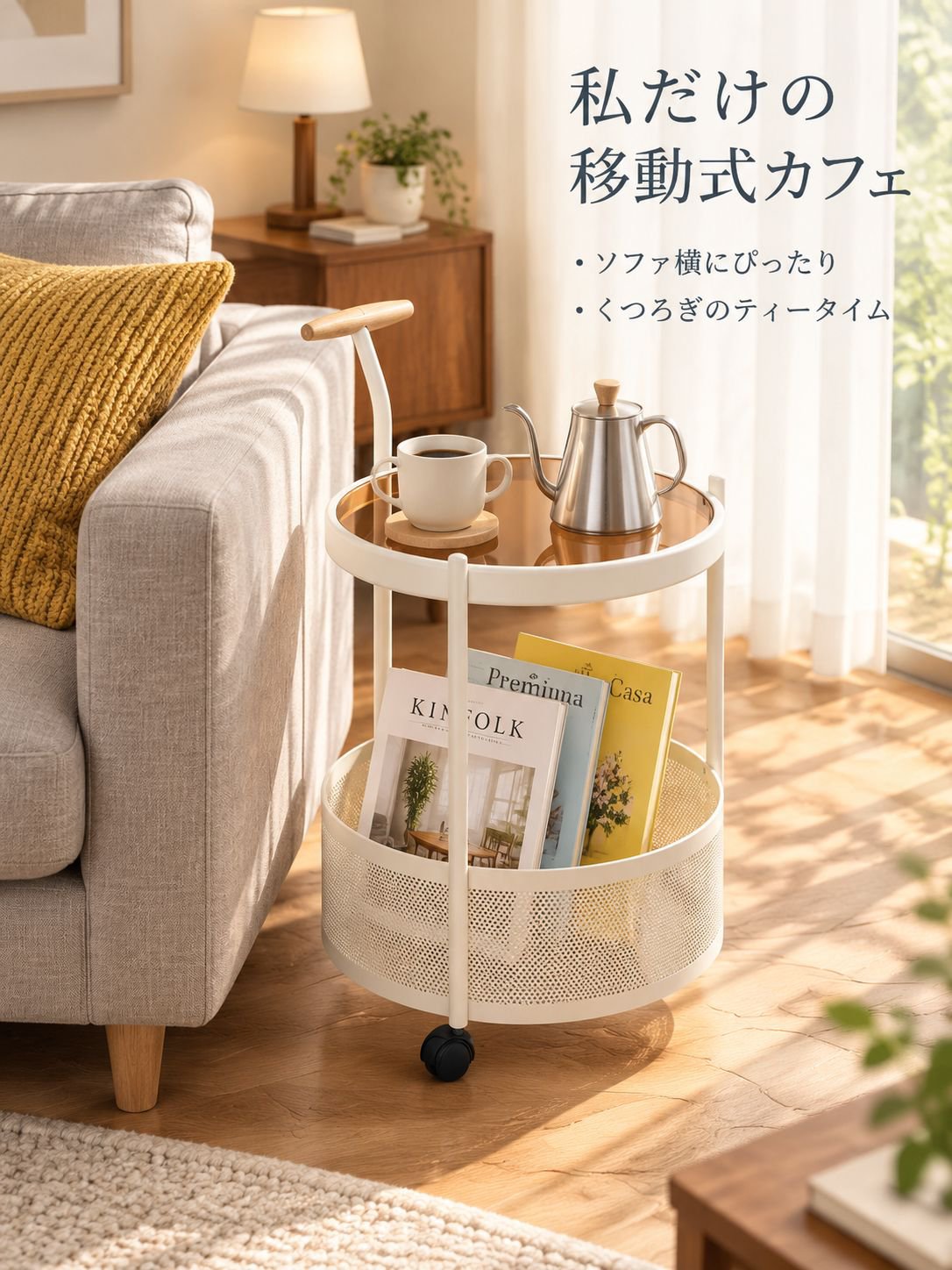 高級可動式ガラスカート