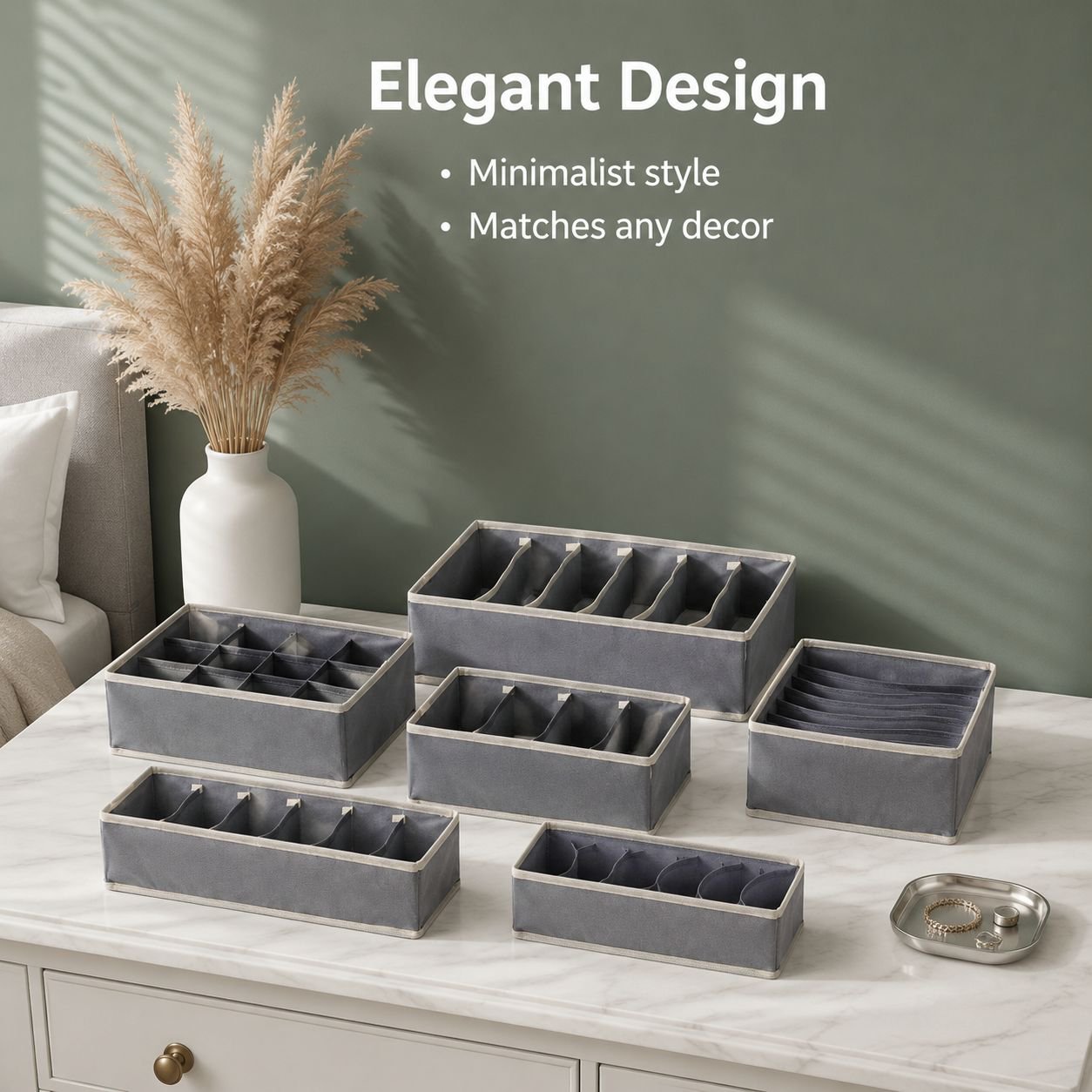 Fabric storage box for dividing underwear