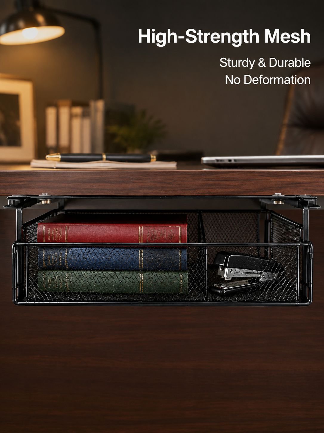 Under-desk drawer storage rack