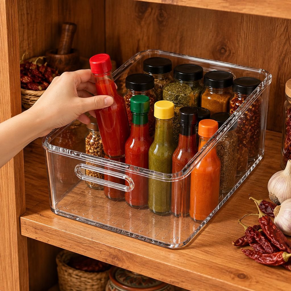 Organizador de snacks de acrílico para oficina