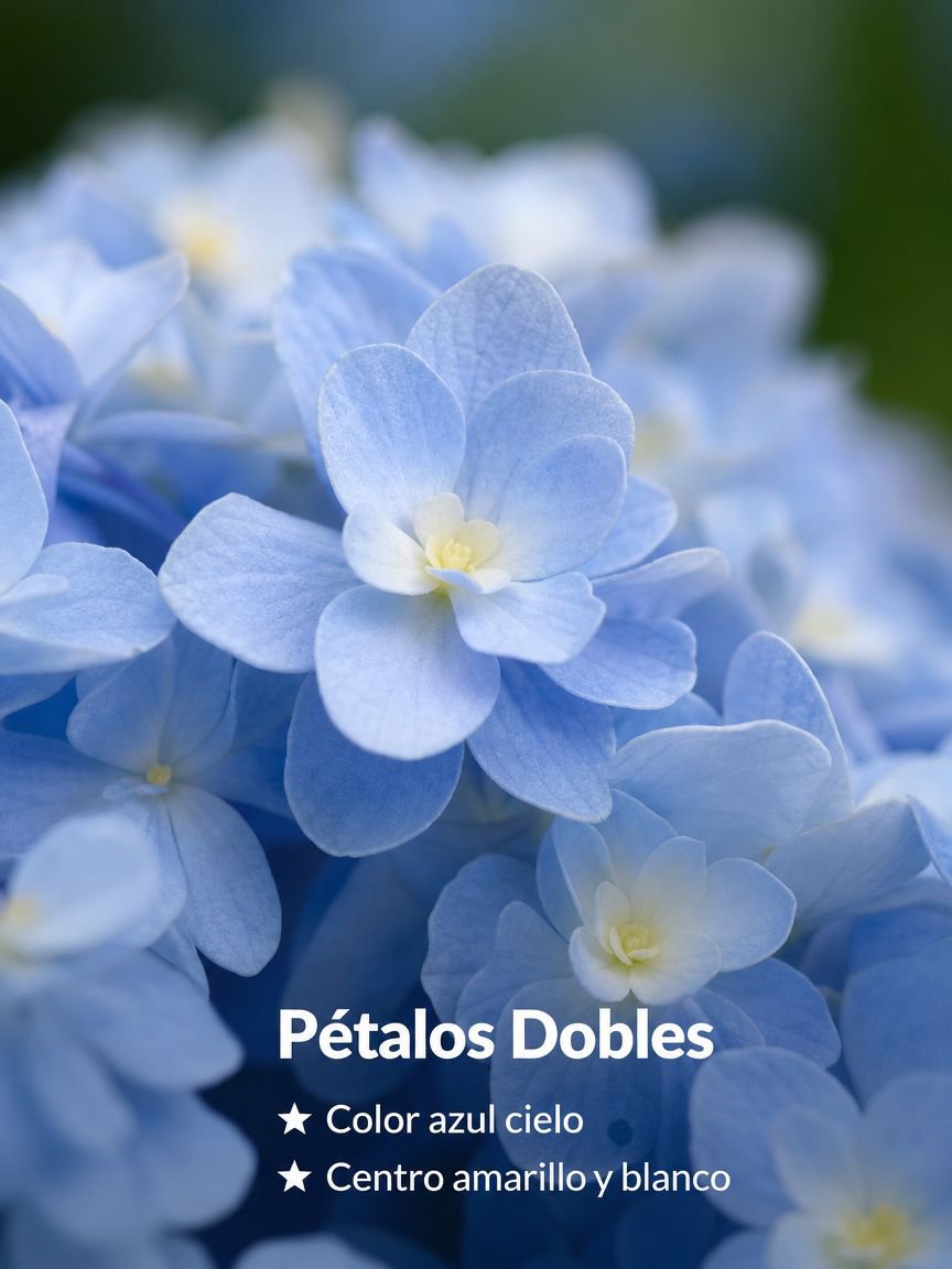 Plántulas variadas de hortensia