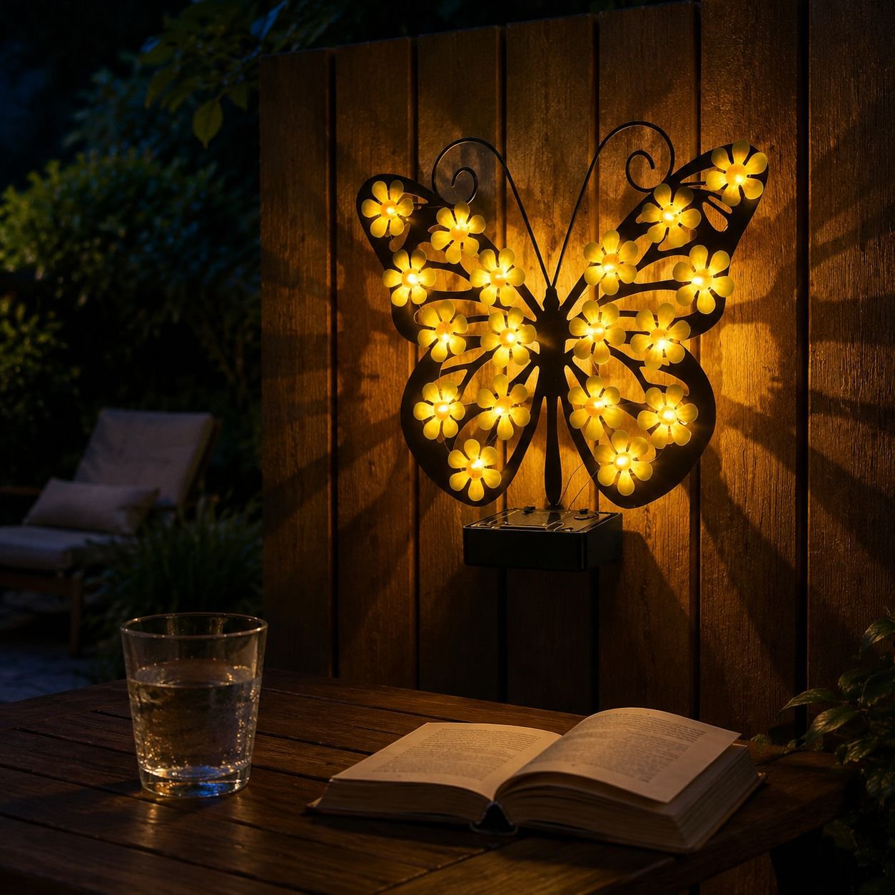 Durable Solar Butterfly Garden Wall Light