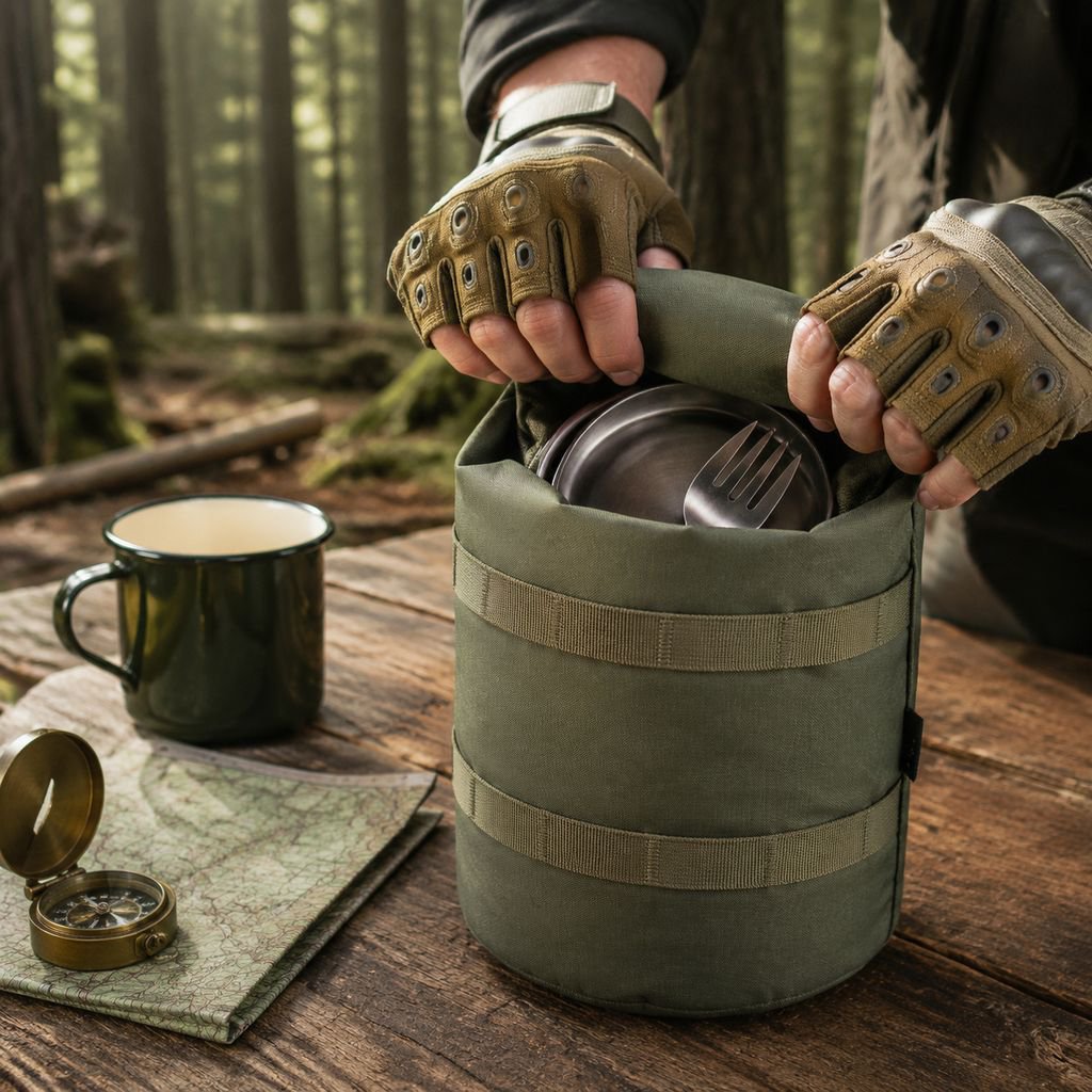 waterproof roll-top bag for outdoor cookware