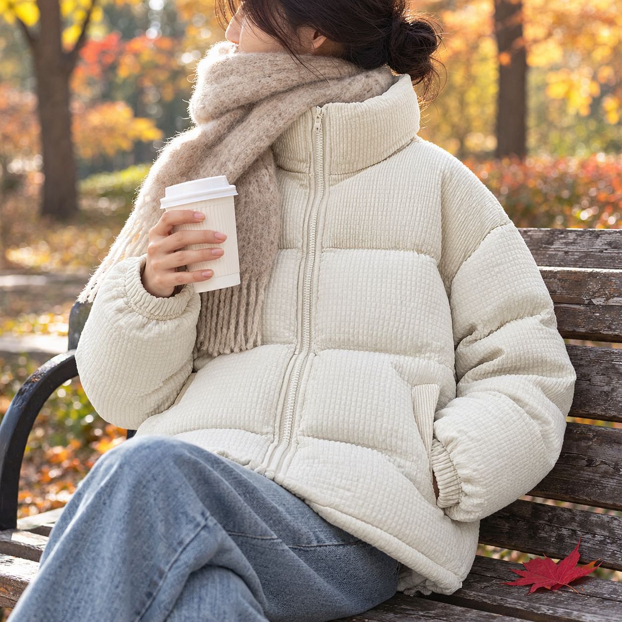 커플 패딩 가을 겨울 기모 차이나 베이커리 패딩 남녀 패션 프린트 패딩