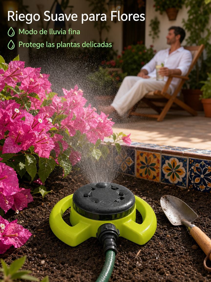Aspersor de plástico para césped