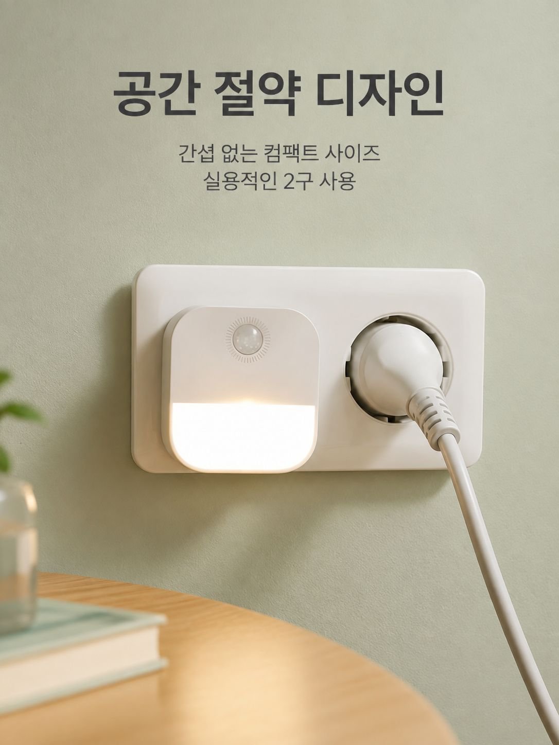 동작 감지 LED 플러그인 조명