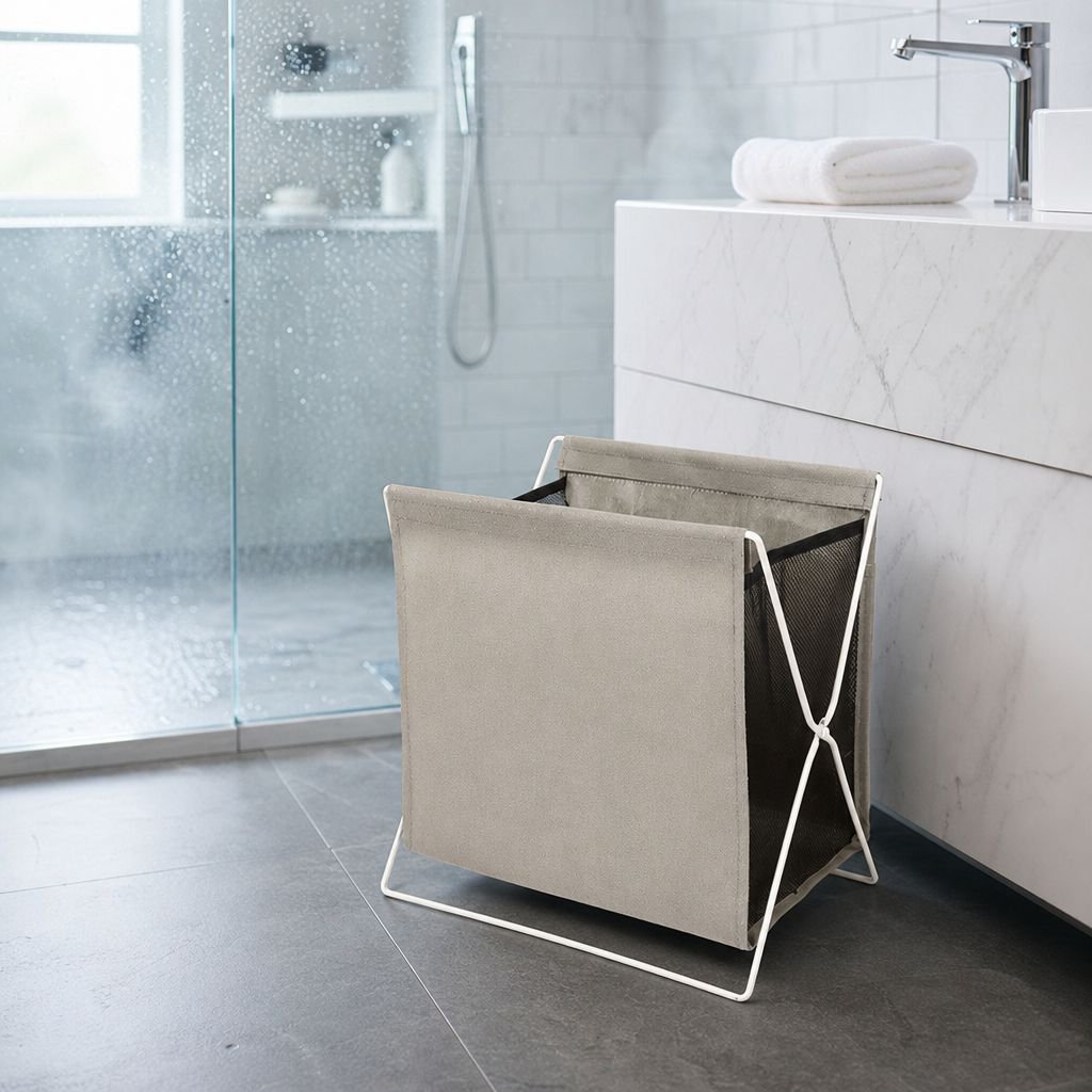 Stylish laundry basket for home and dorm room organization