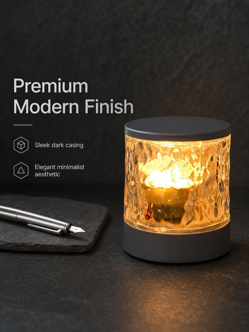 Flame-Enclosed Desk Table Lamp