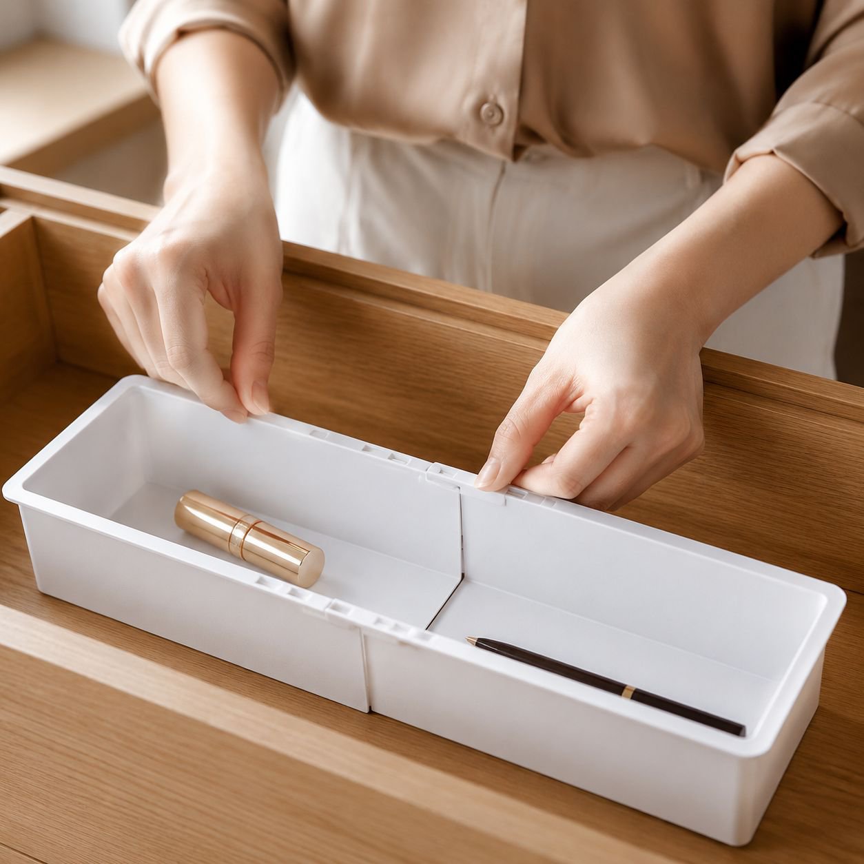 Boîte de rangement extensible pour tiroir, sous-vêtements et produits de maquillage