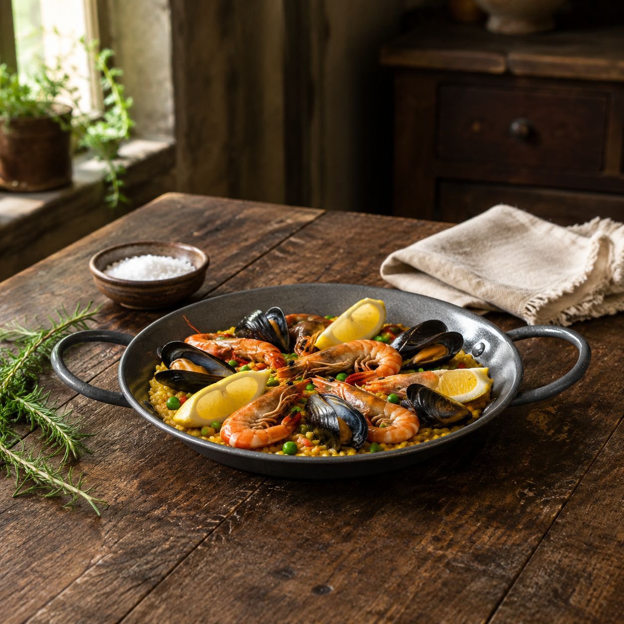 Stainless Steel Double-Handle Seafood Baked Rice Plate Retro Style for Home