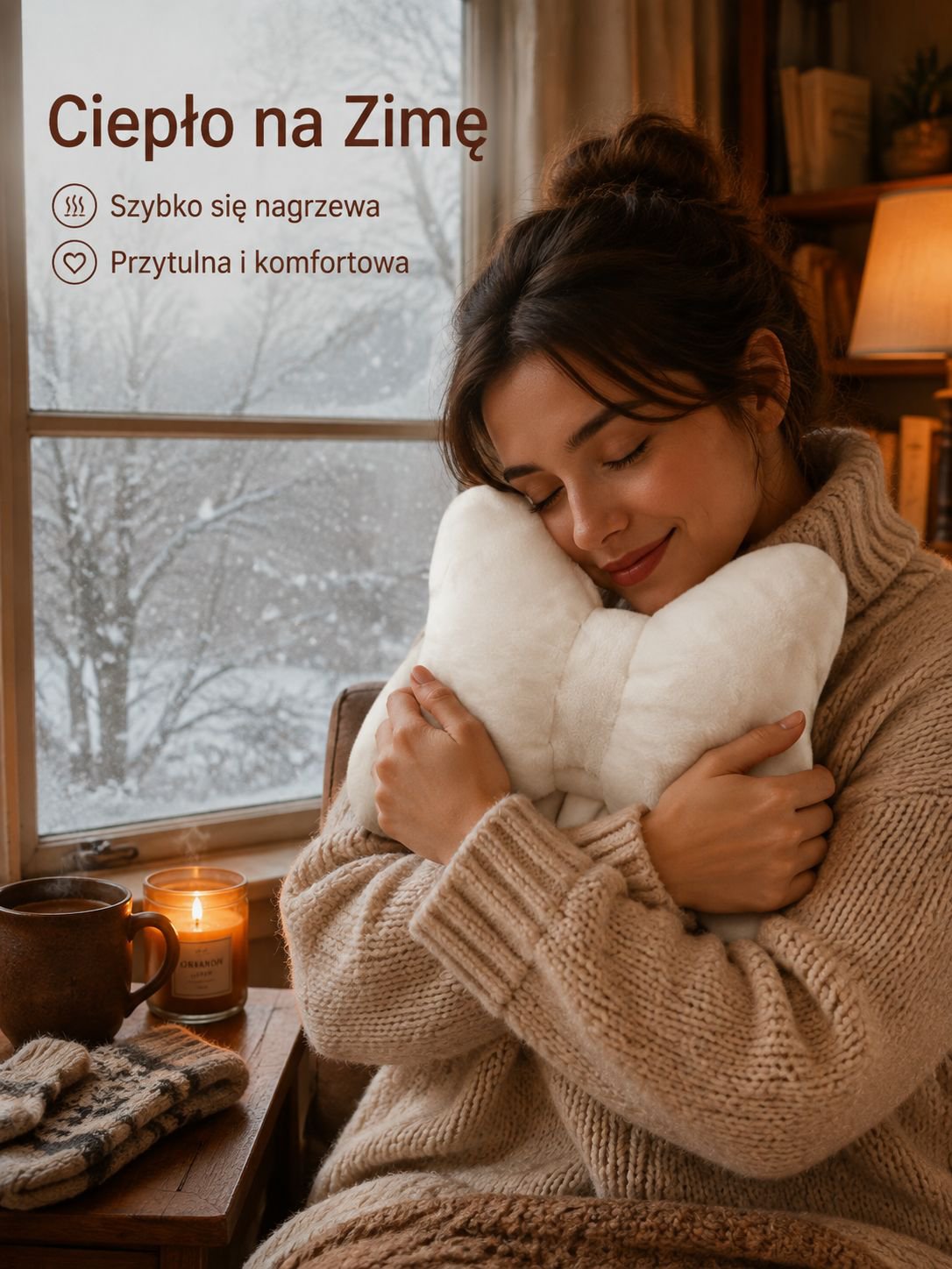 Nordycka poduszka z kokardą do krzesła w akademiku