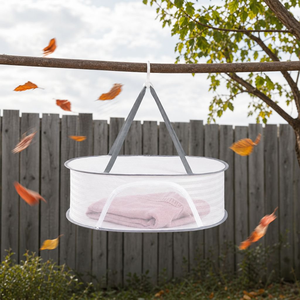 Space-saving sealed laundry basket for delicate garments