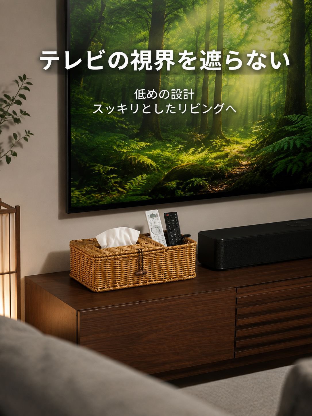 多機能リモコン収納ティッシュケース
