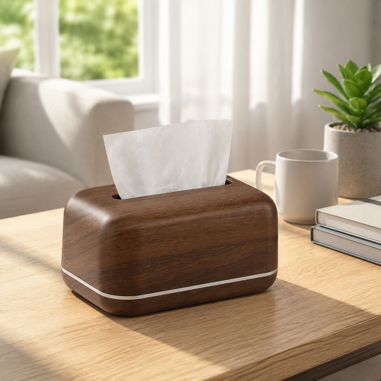Hochwertige Vintage-Taschentuchbox für Wohnzimmer/Schlafzimmer, mit Magnetfeder