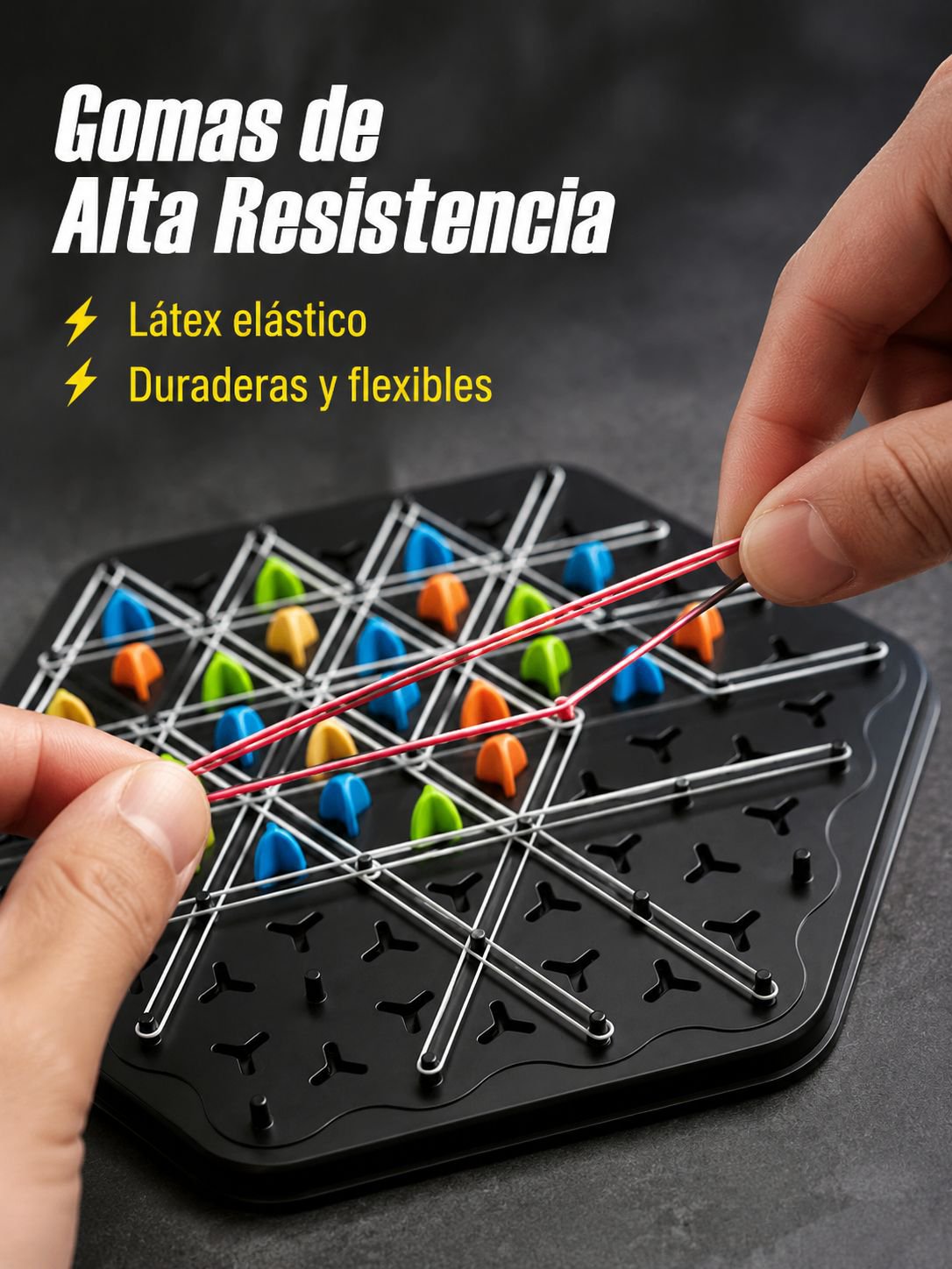 Juguete de Mesa con Bandas Elásticas