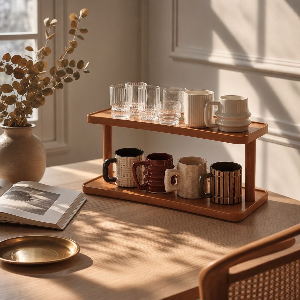 Étagère à gobelets multi-niveaux pour bureau