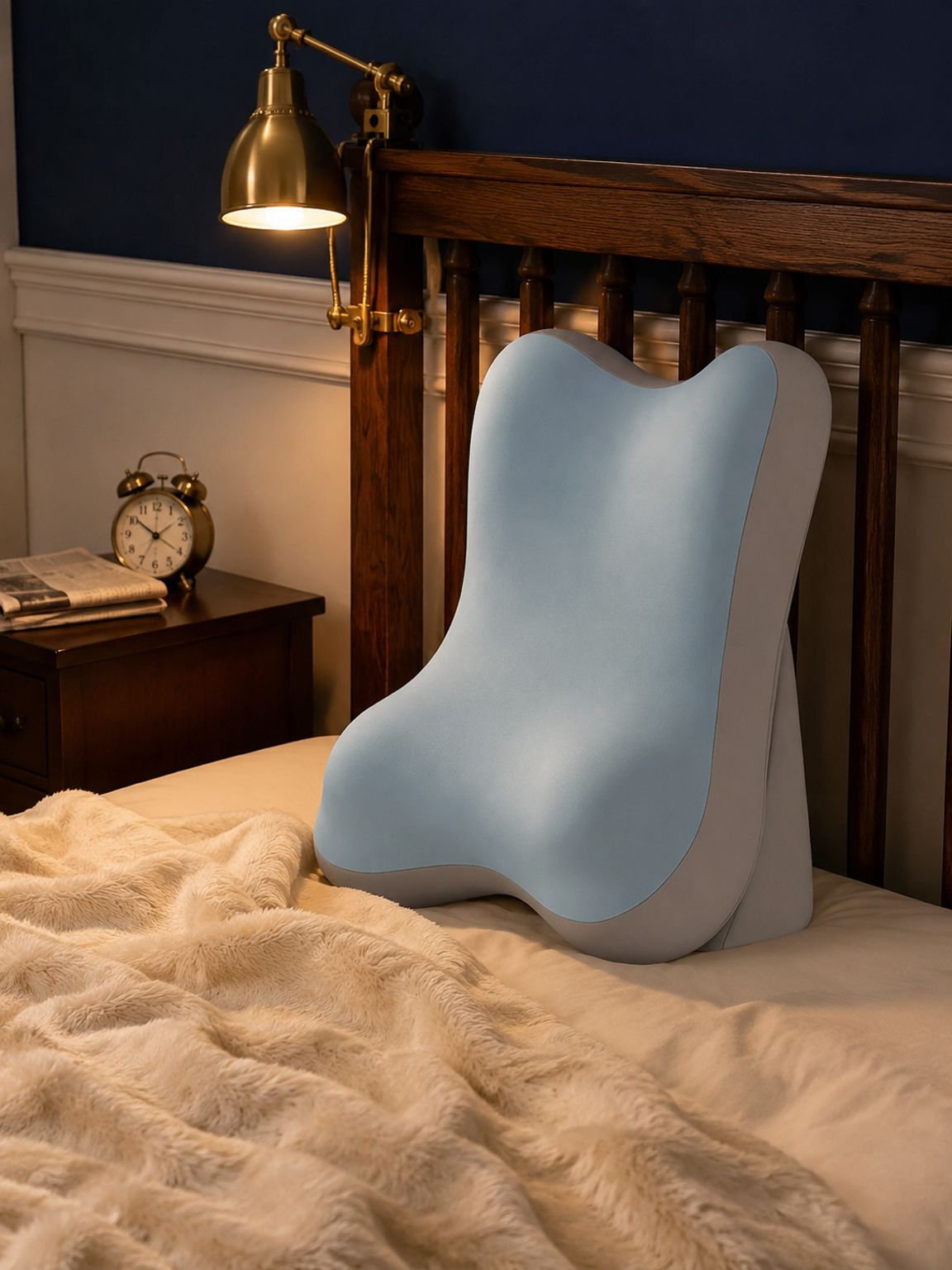 Headboard cushion can be adjusted to different slopes to protect the neck and waist. 
