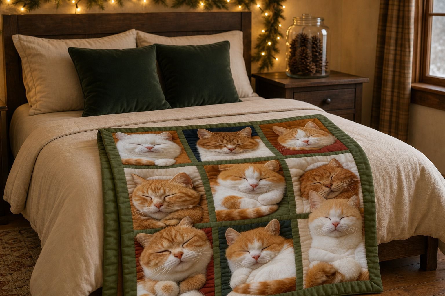 New hot-selling adorable retro cat blanket with digital print pet pictures, plush cover