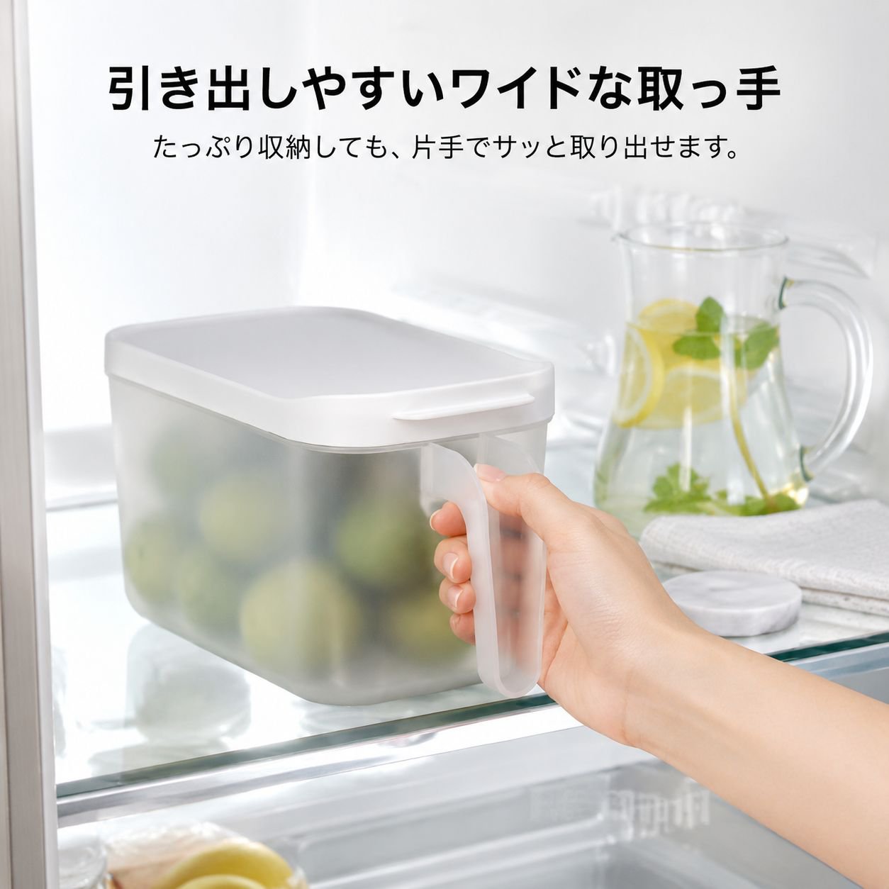 冷蔵庫収納ボックス 卵・野菜用フードグレード密封保存容器