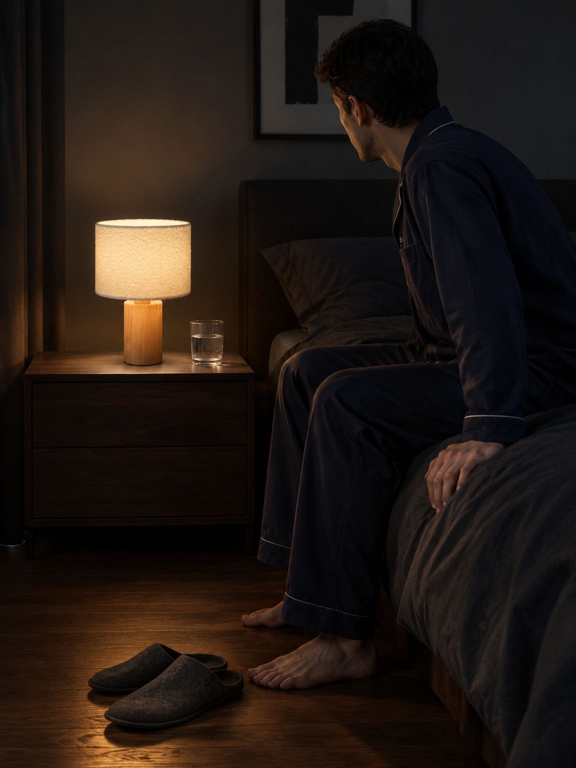 Nachttischlampe für entspannende Atmosphäre