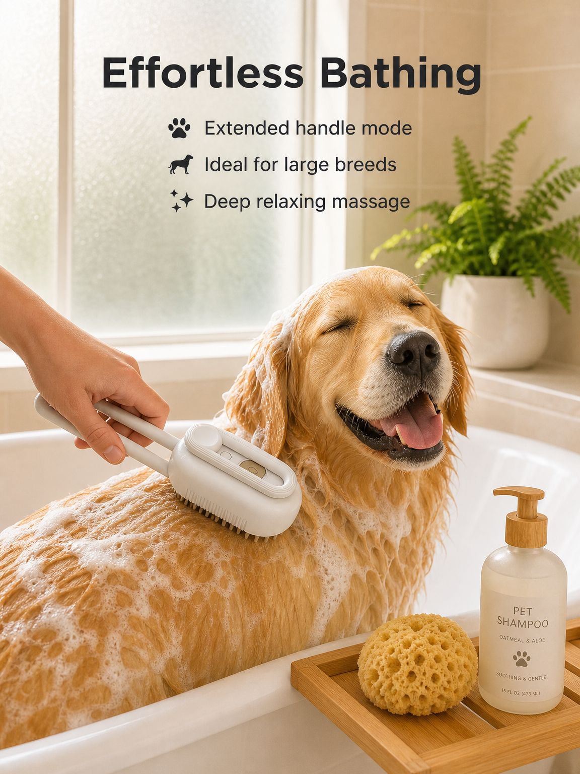 Pet bath massage brush
