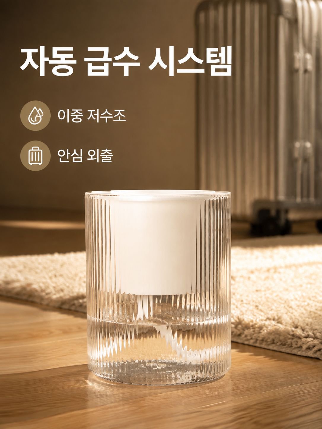 자동 수분 흡수 투명 화분