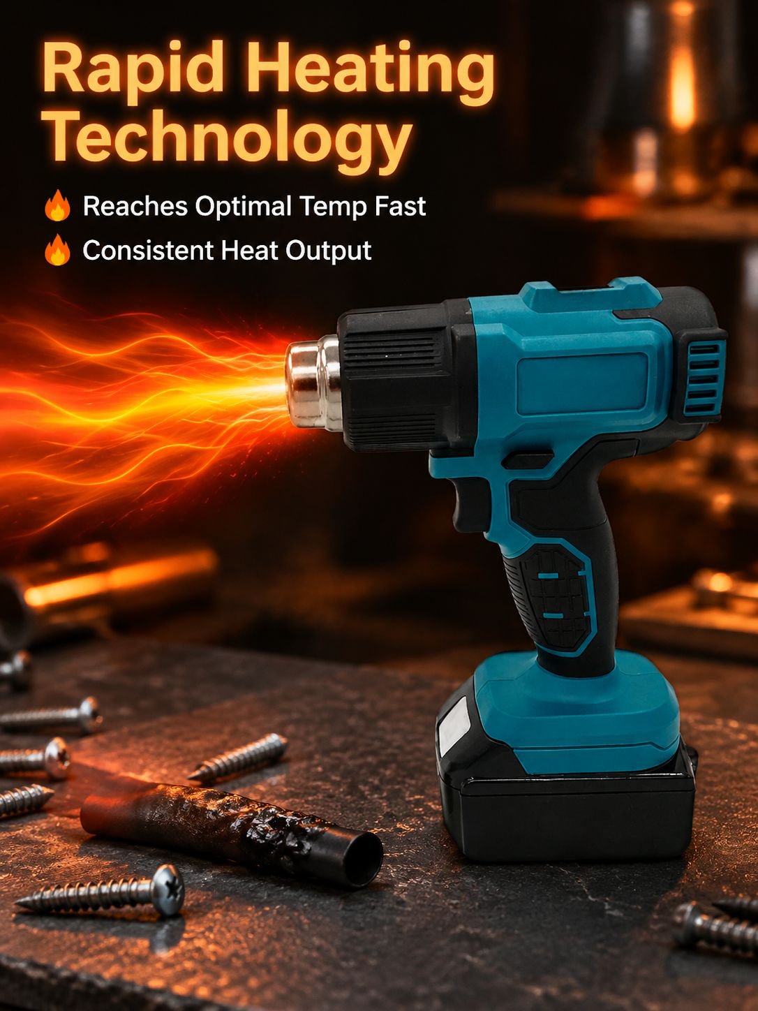 Cordless Handheld Lithium Battery Heat Gun for Phone Repair and Plastic Welding