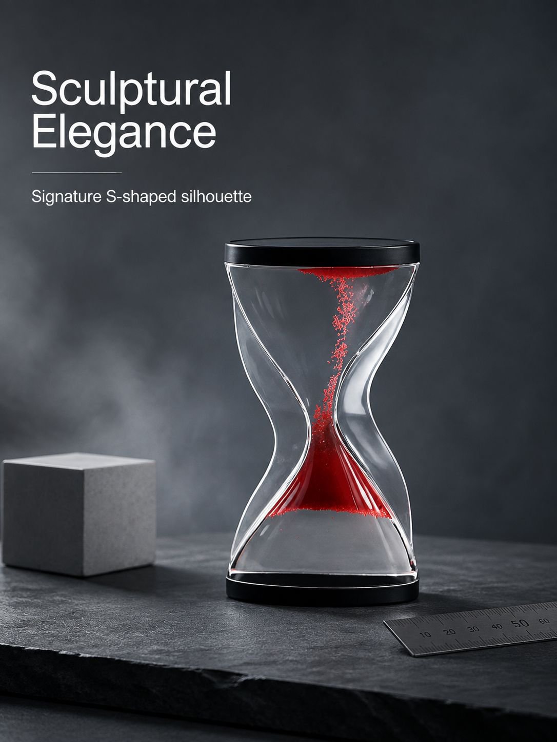 Elegant and functional Rising Hourglass Timer for stress relief