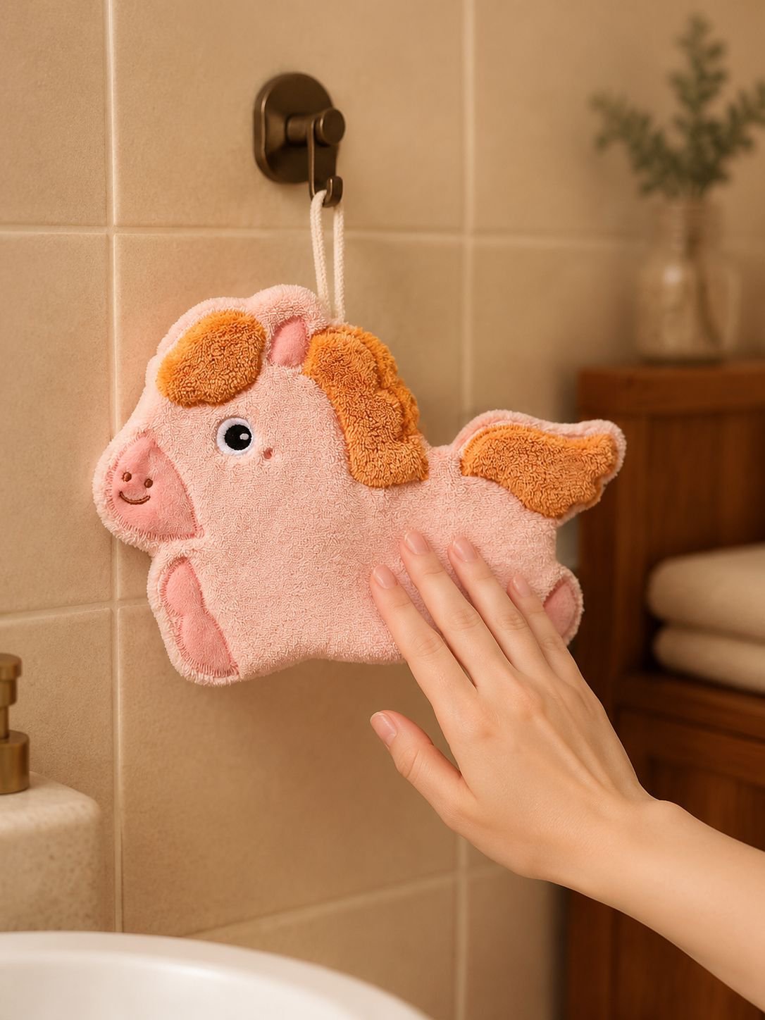Gift idea – Lucky Horse Cartoon Hand Towel for kids