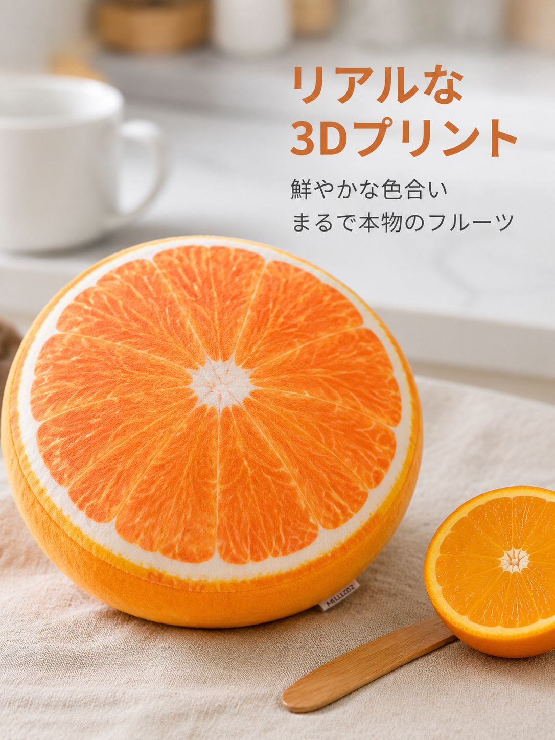 フルーツ柄のクッション