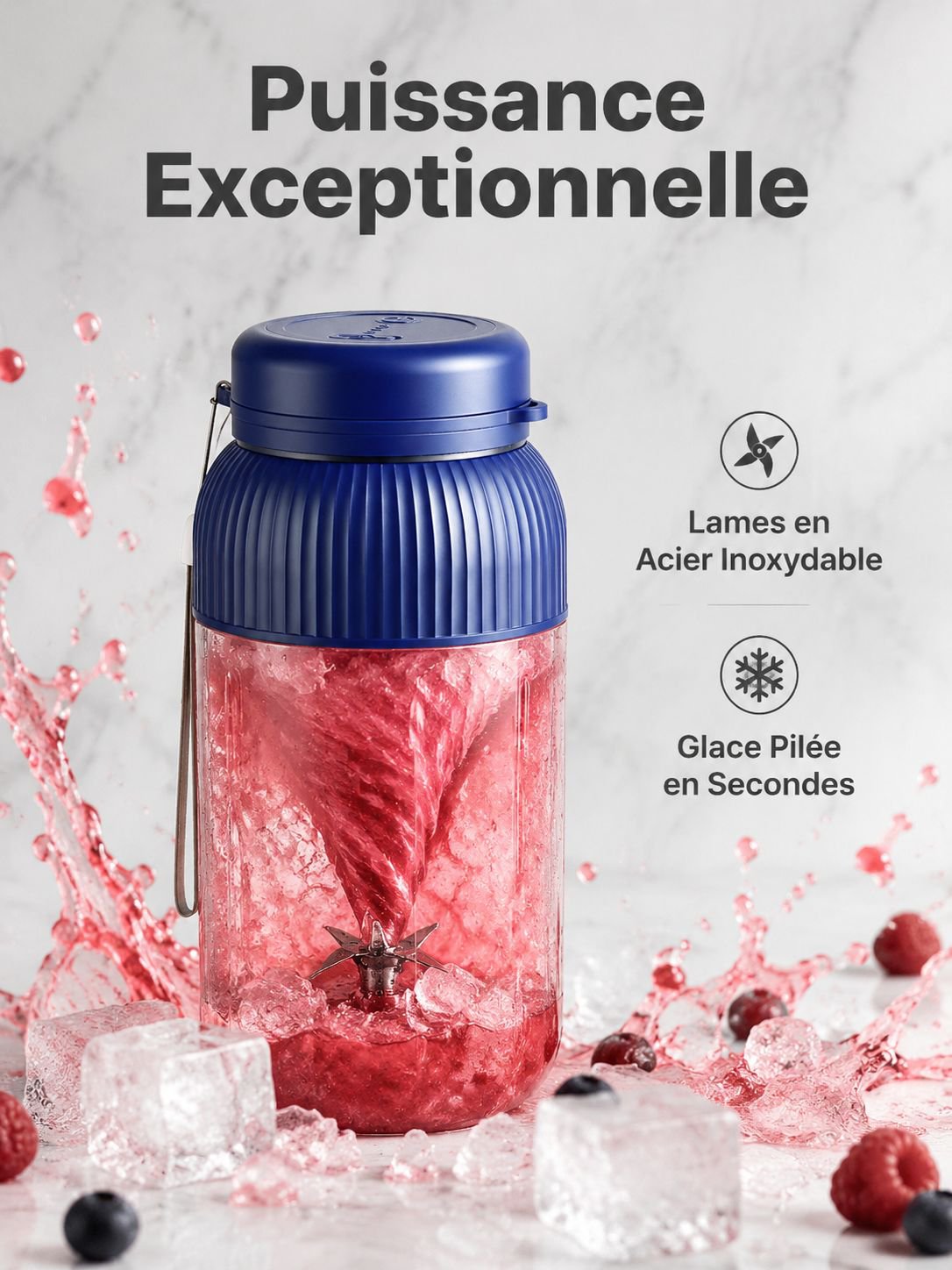 Mini mixeur portable rechargeable multifonction avec tasse de jus électrique sans fil