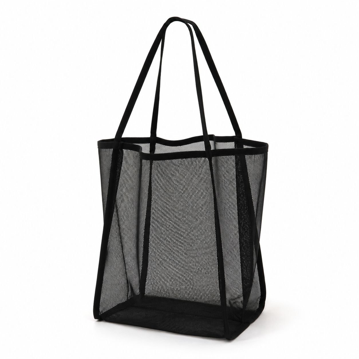 Bolso de playa de malla portátil de un solo hombro para juguetes, color sólido