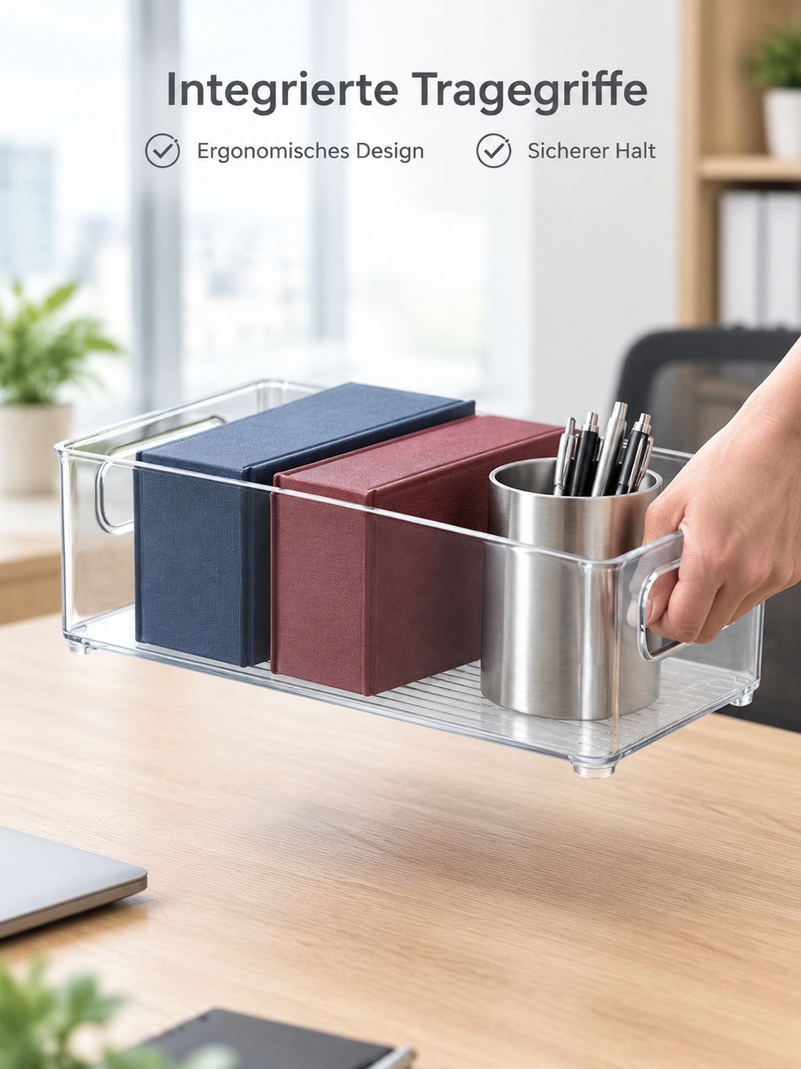 Kompakter Acryl Organizer für einen organisierten Arbeitsplatz