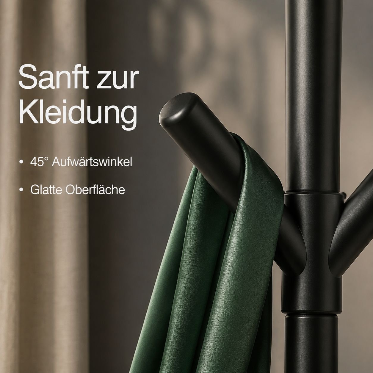 Schlichte, freistehende Garderobe für den Wohnbereich