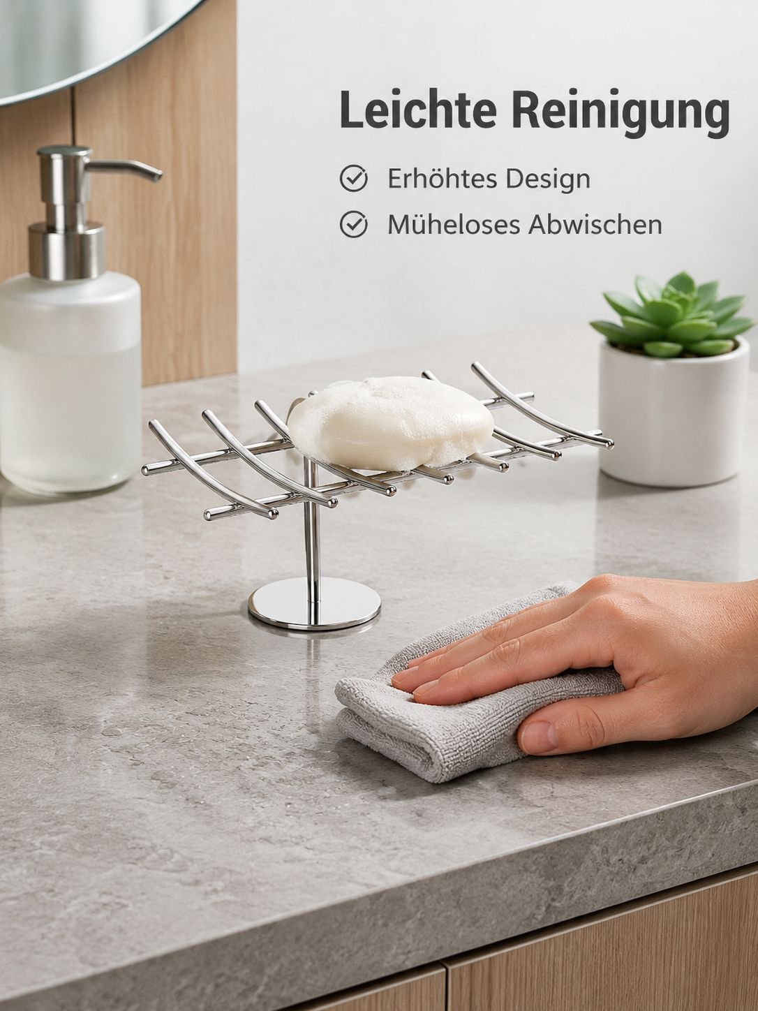 Moderne multifunktionale Ablage für Waschbecken