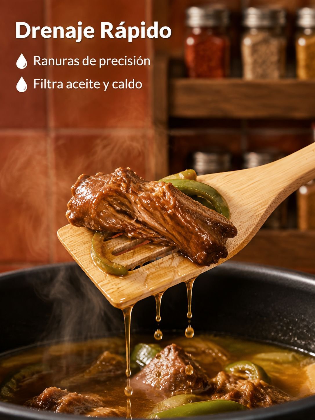 Utensilios de cocina de madera - Juego de utensilios