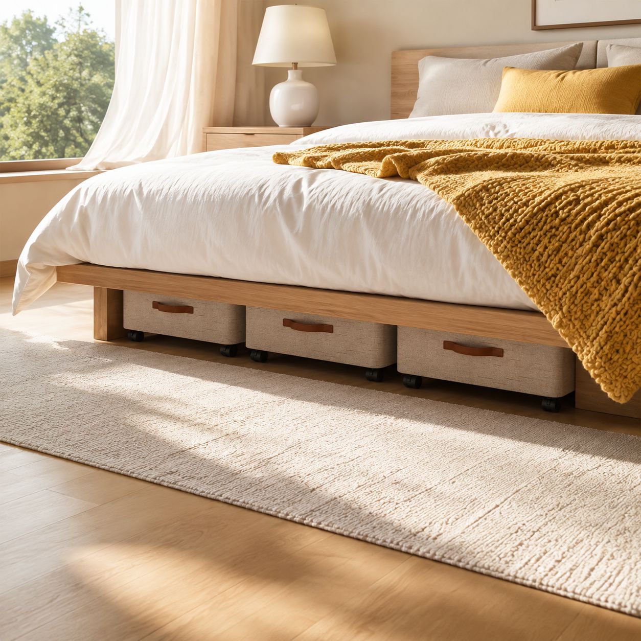 Multi-purpose under-bed storage for shoes and accessories