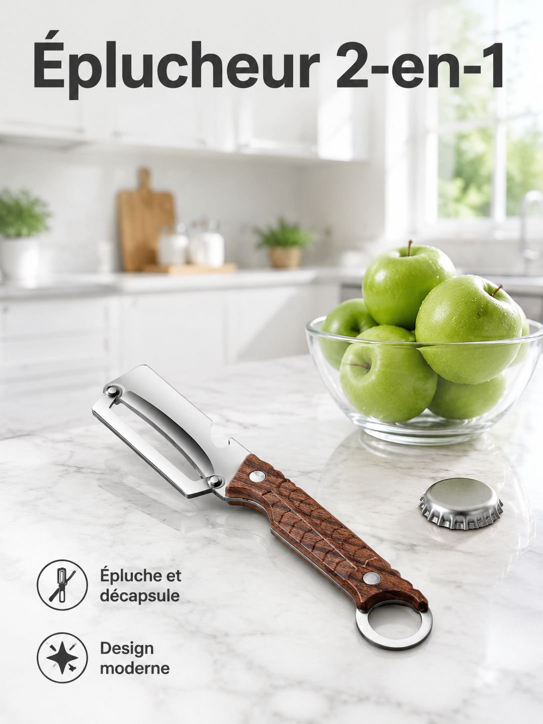 Éplucheur de cuisine polyvalent
