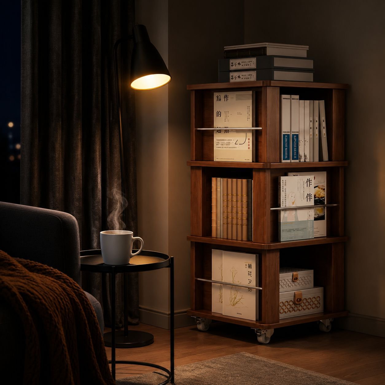 Second-hand children's bookshelf and magazine rack combo