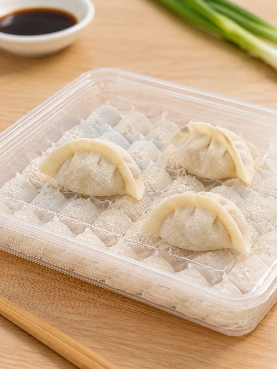 Teigtaschen Gefrierbox Dumpling Frischhaltebox für Kühlschrank Lebensmittelecht