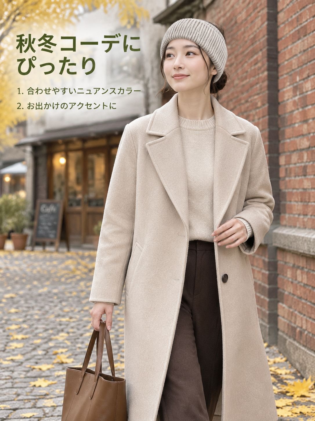 ニットの防寒ヘアバンド