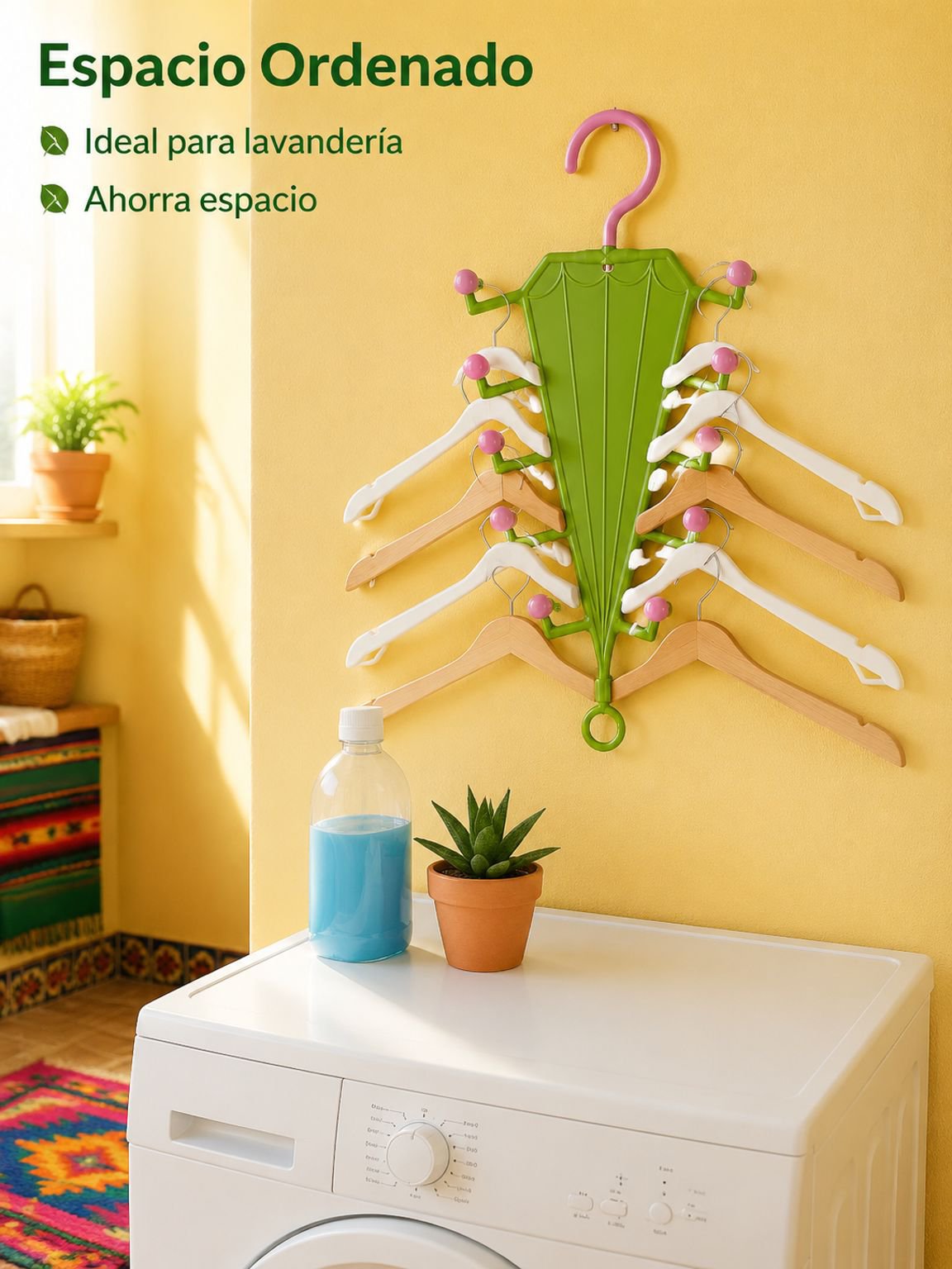 Estante de almacenamiento para perchas de doble lado en forma de V