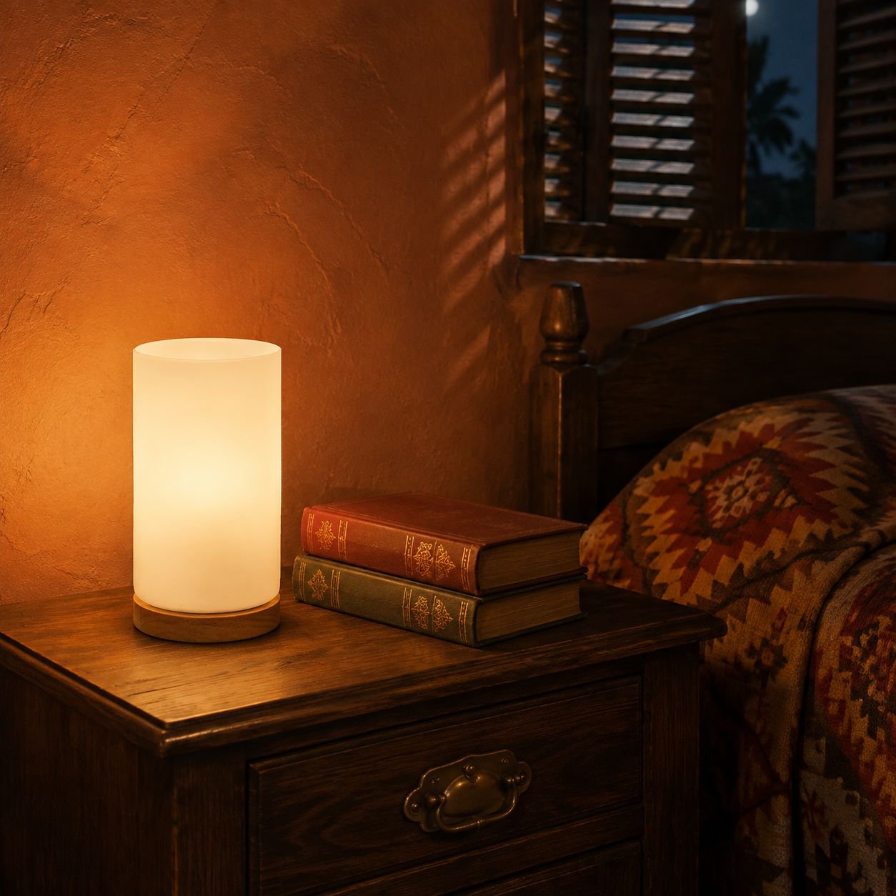 Lámpara de noche de luz cálida para dormitorio