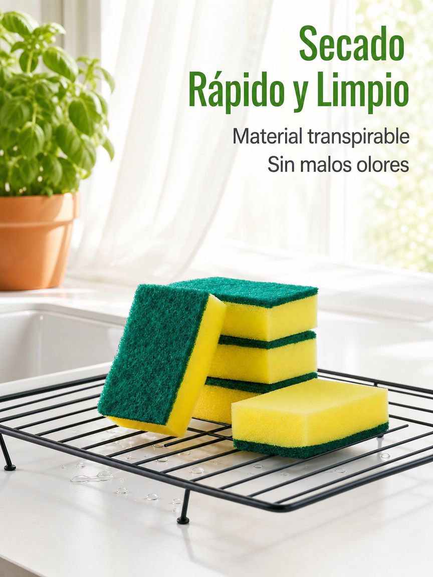 Esponja de cocina para lavar ollas doméstica