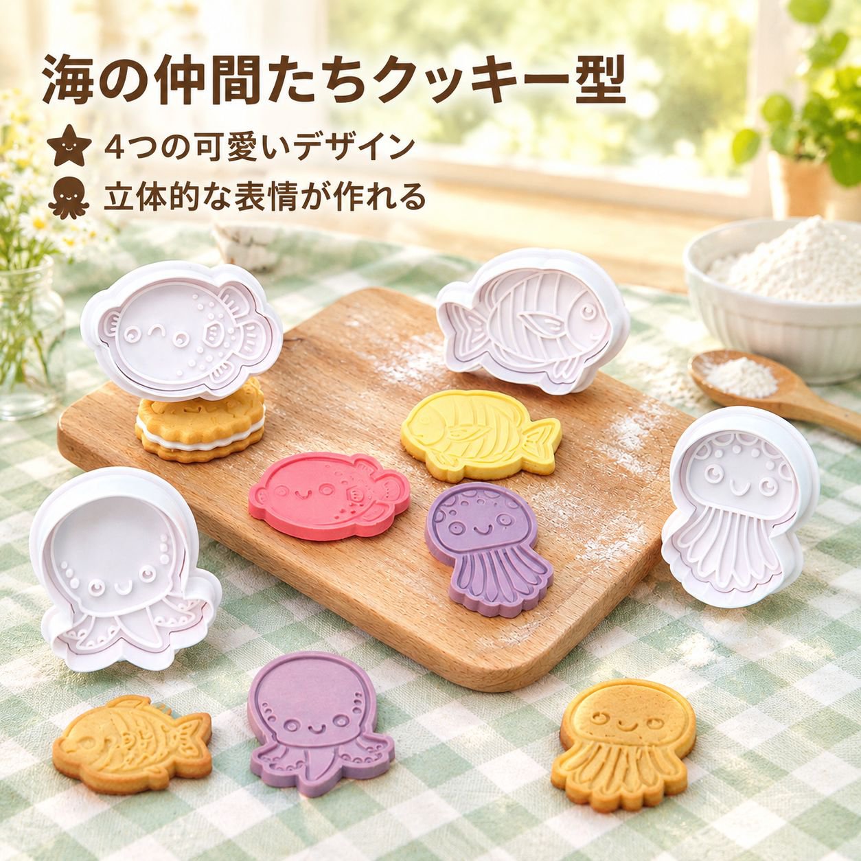 海の生き物 クッキー型セット DIY 製菓用品 ケーキ型 アイシング クッキー抜き型 家庭用
