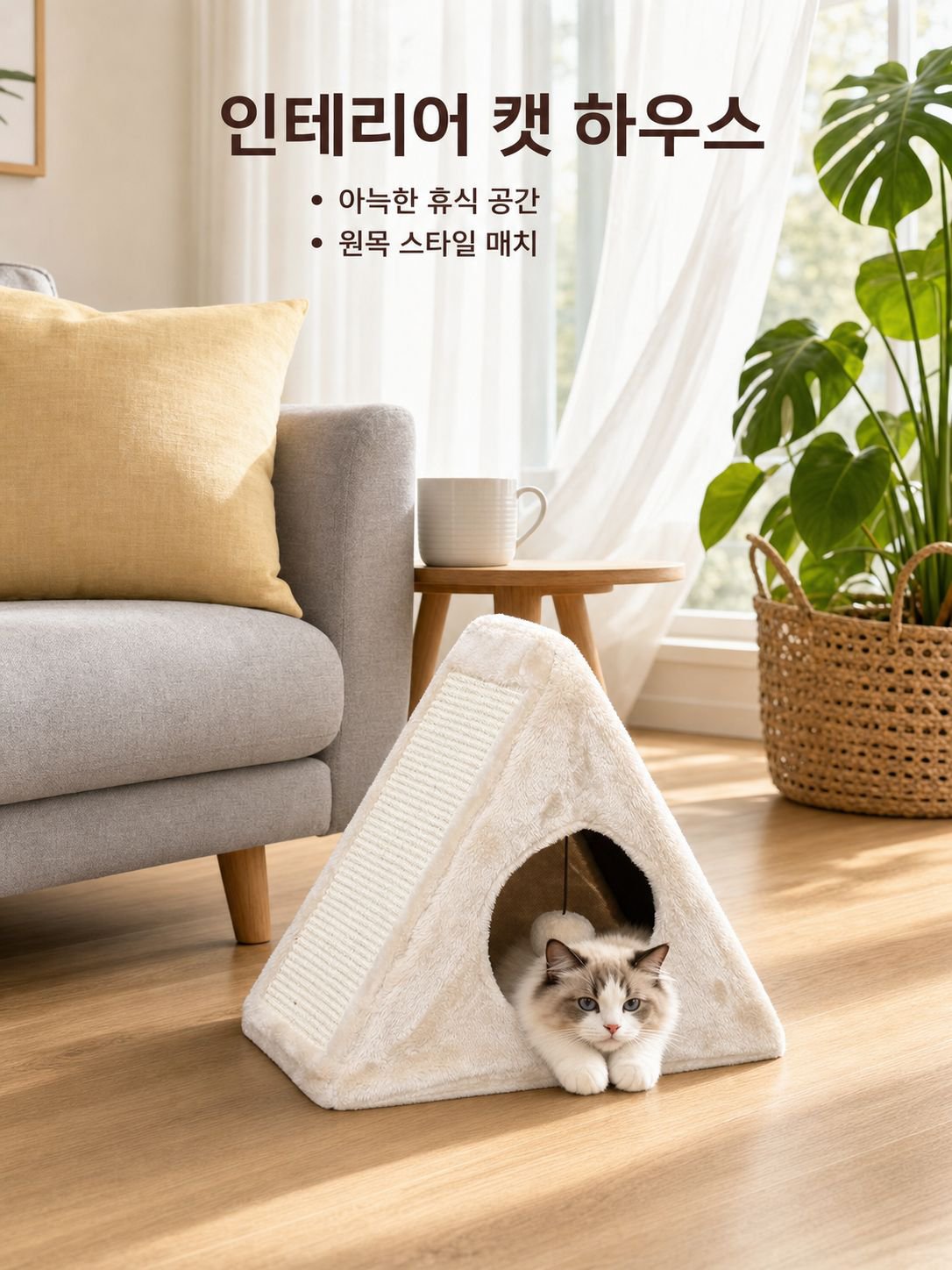 접이식 검 모양 고양이 둥지 등반 홀더