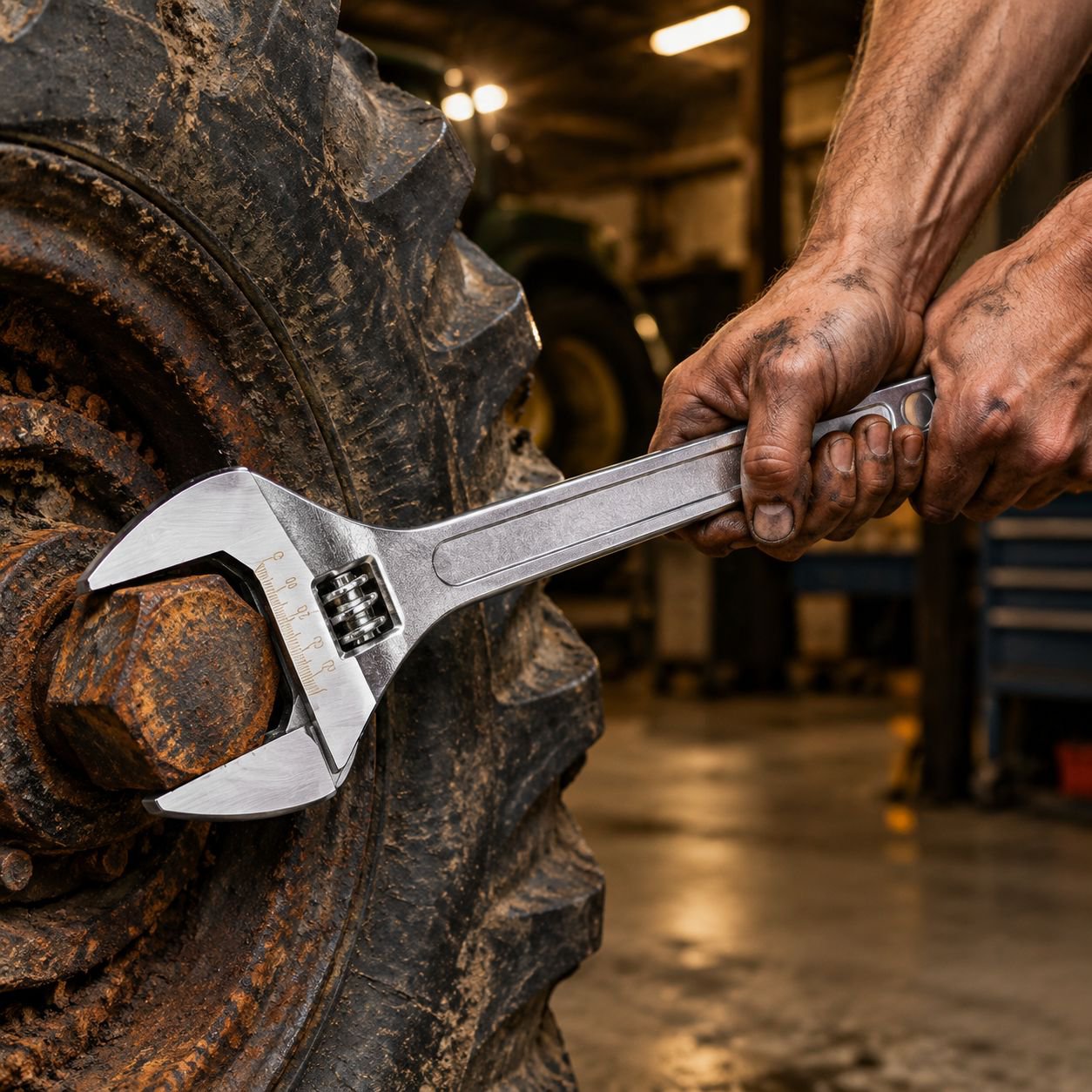 Universal adjustable open-end wrench set made of carbon steel